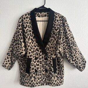 Loeffler Randall Animal Print Jacket